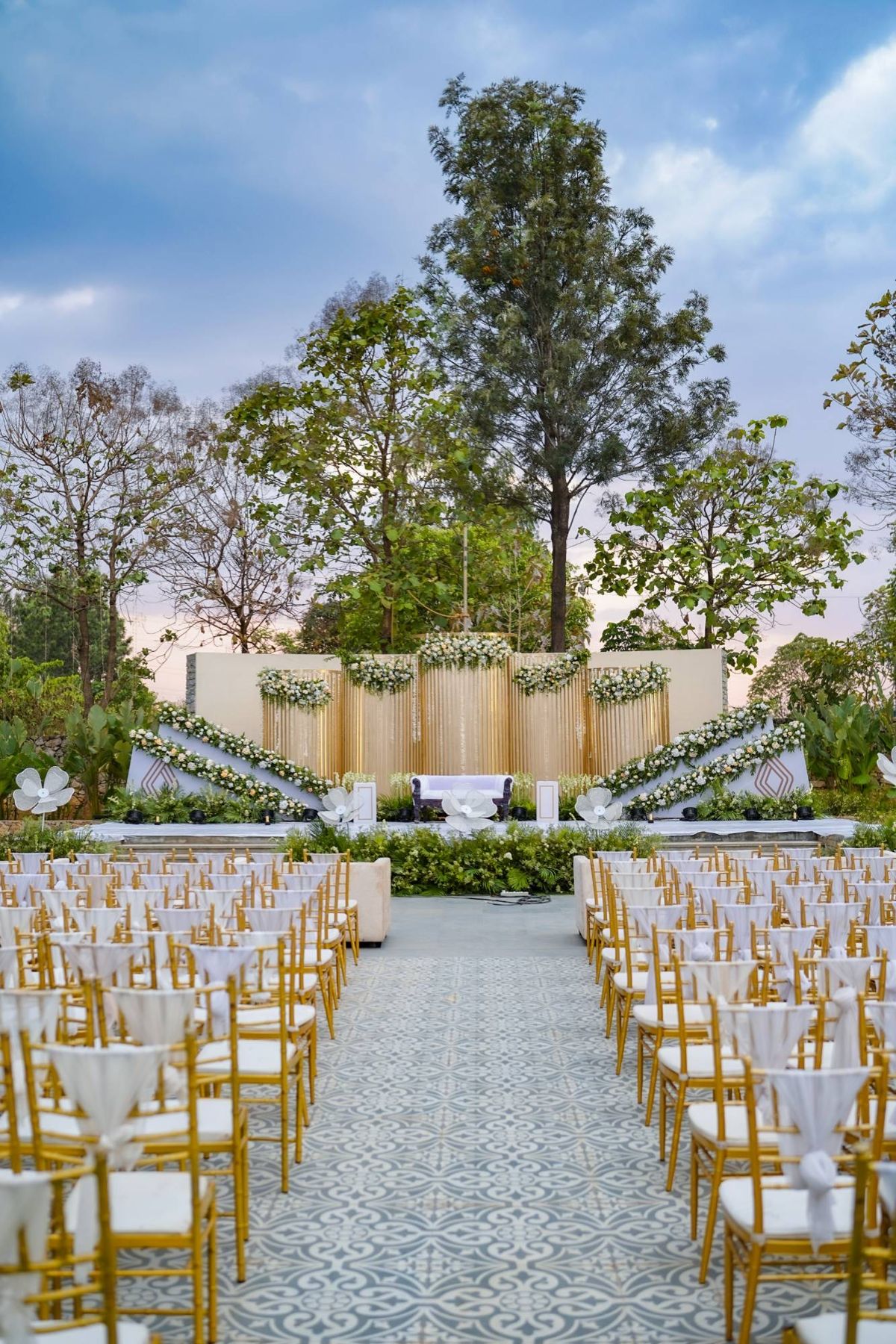 The aisle in the amphitheatre